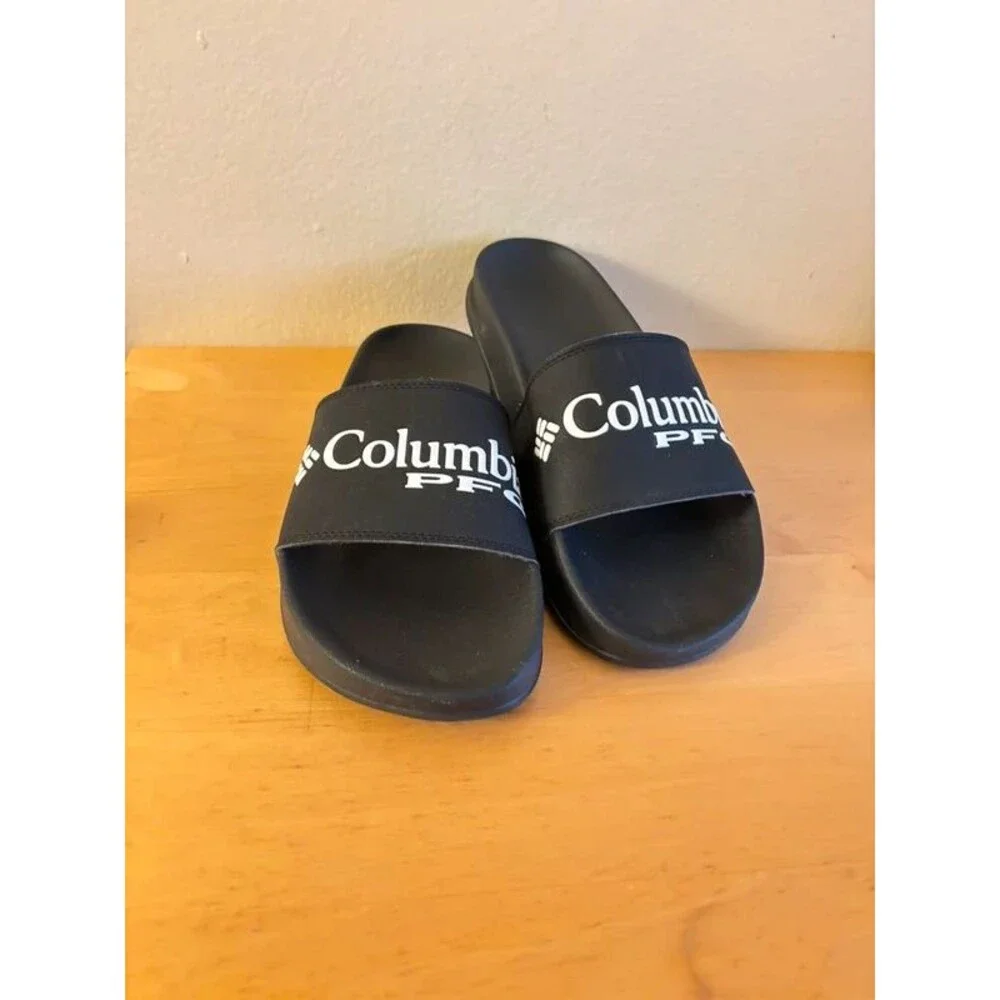 Columbia PFG slide sandals. size 10